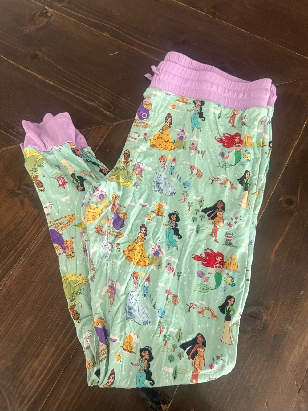 Little Sleepies Bamboo Disney Princess Dreams Mom Joggers Size M